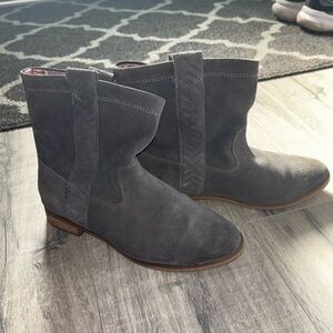 Toms Charcoal Ankle Booties